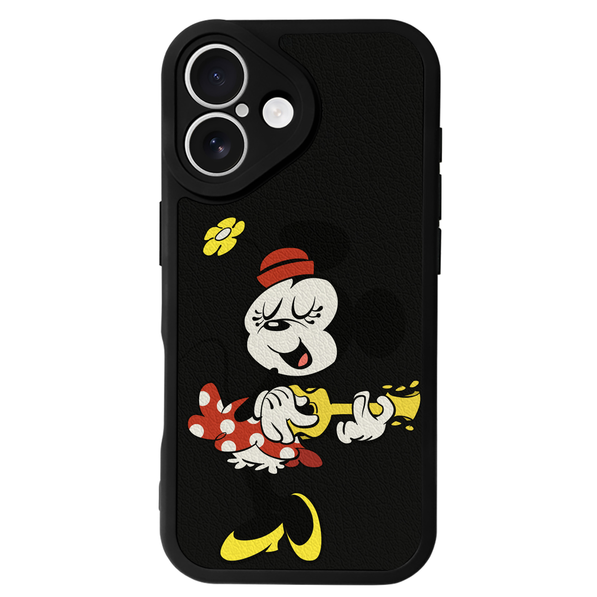 （画像用） ミッキーマウス Mickey Mouse 【iPhone 16シリーズ対応】シリコンスマホケース（レザー調） 材質：シリコン